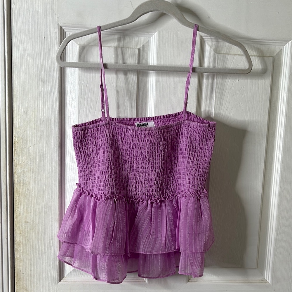 BB DAKOTA Smocked Ruffle Top